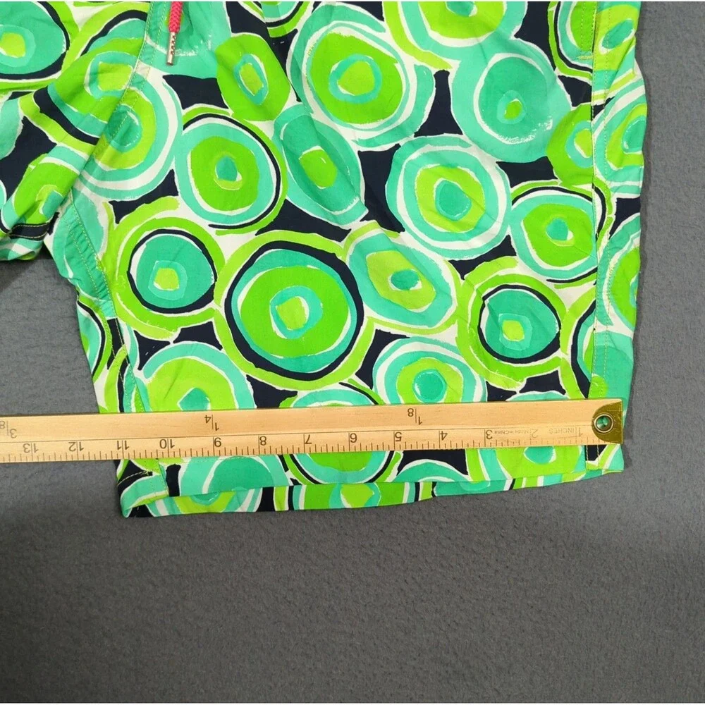 Seaward & Stearn Swim Trunks Men's XL Green Abstract Mesh Lined Drawstrings